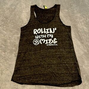 Yoga Athletic Racerback Workout Exercise Tank “Rollin’ With My Omies” Size M